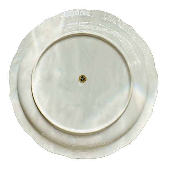 SAJI JAPAN Vintage 1960s Hand Painted Porcelain Plate 10.5” Decorative Peacock - Picture 4 of 5